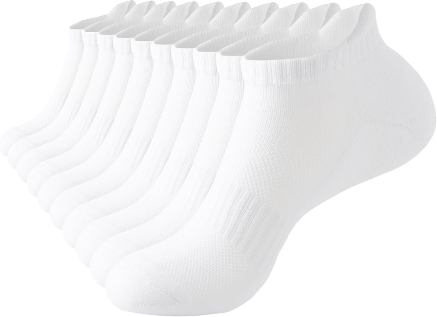 Rehelu Ankle Socks for Women, Cushioned Low Cut Running Socks Breathable Cotton Gym Socks for Women 5 Pairs