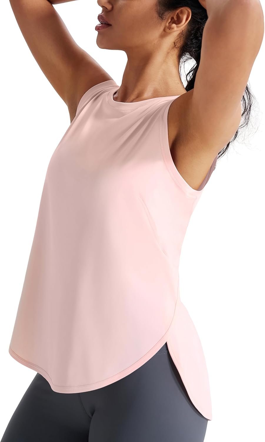 JOYSPELS Ice Silk Workout Tank Tops for Women Cool-Dry Sleeveless Loose Fit Yoga Shirts Athletic