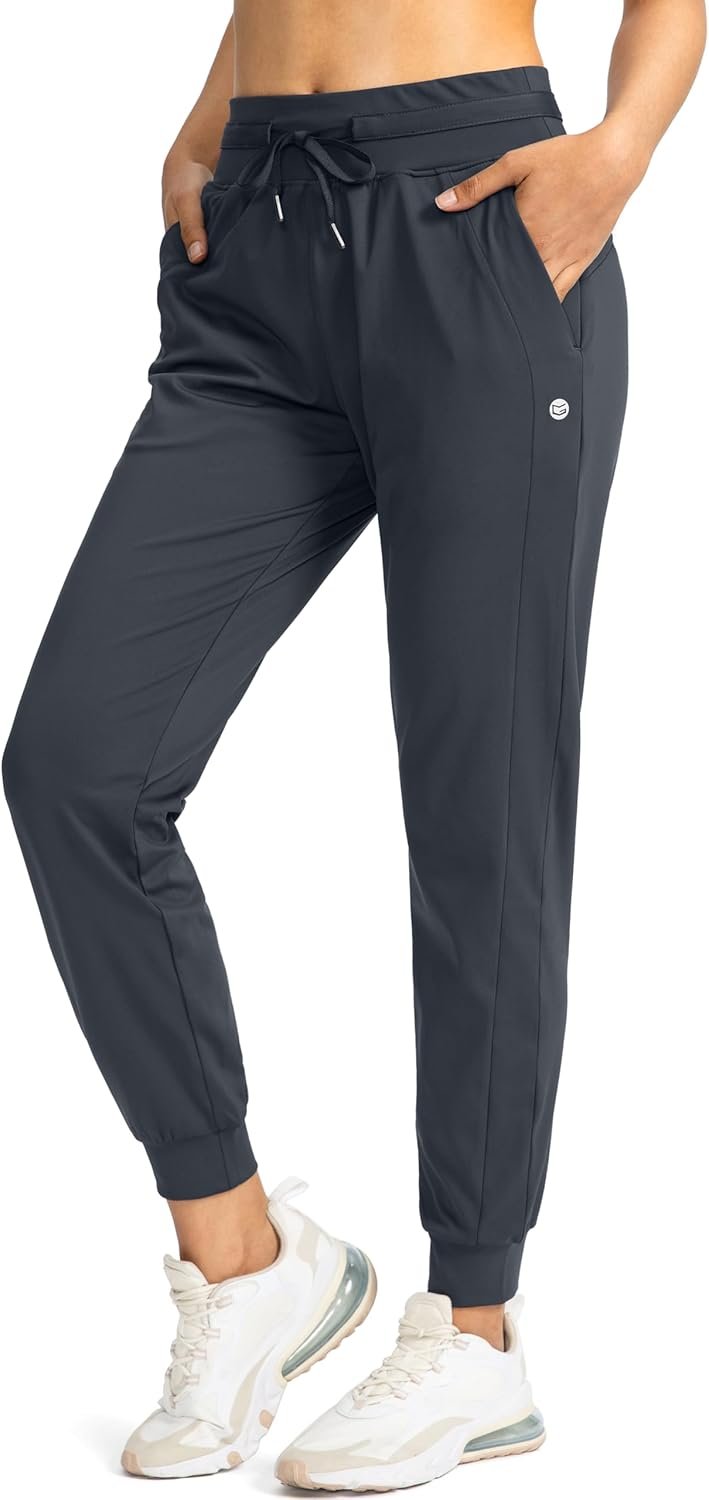 G Gradual Women’s Joggers Pants with Zipper Pockets High Waisted Athletic Tapered Sweatpants for Women Workout Lounge