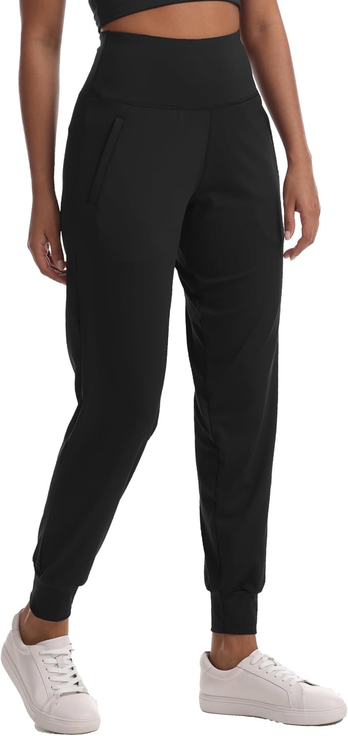 Women’s Joggers with Pockets Lightweight – High Waisted Athletic Leggings Tapered Pants for Workout Yoga Running Gym