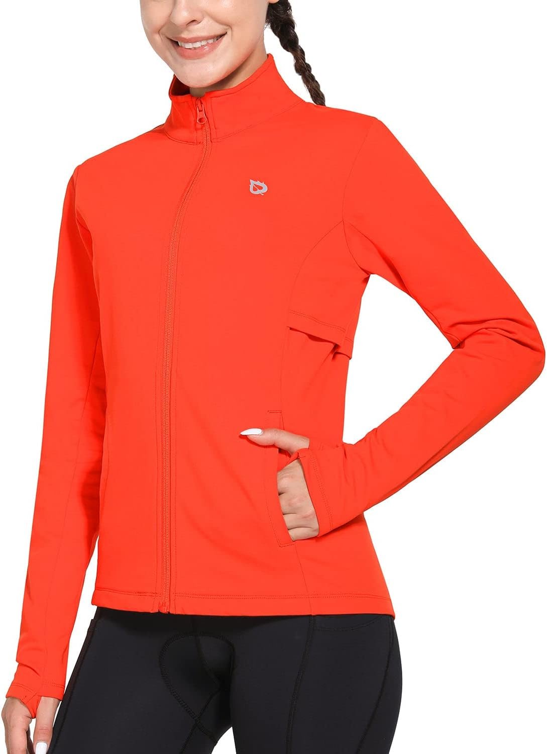baleaf Women’s Fleece Running Jacket Water Resistant Full Zip Winter Cold Weather Gear Thermal Cycling Workout Jackets