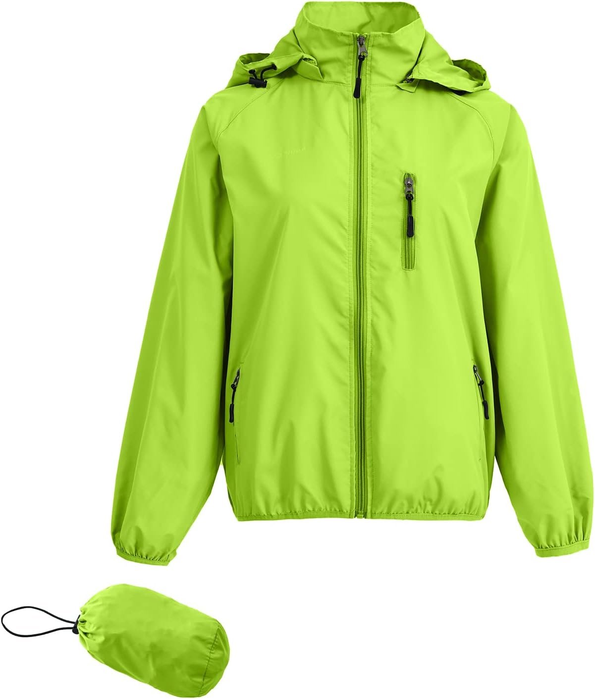 Spmor Women’s Lightweight Waterproof Jacket Packable Windbreaker Running Coat