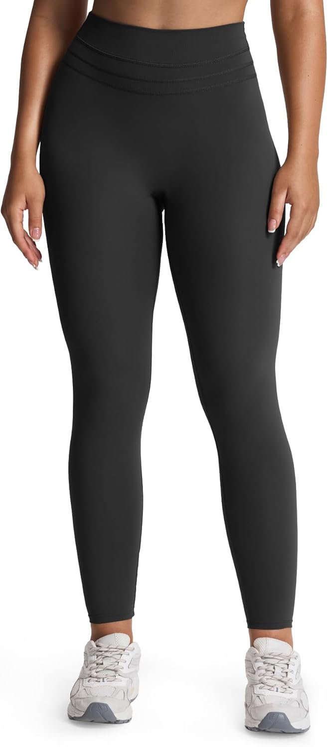 Aoxjox High Waisted Workout Leggings for Women Scrunch Tummy Control Luna Buttery Soft Gym Yoga Pants 26″