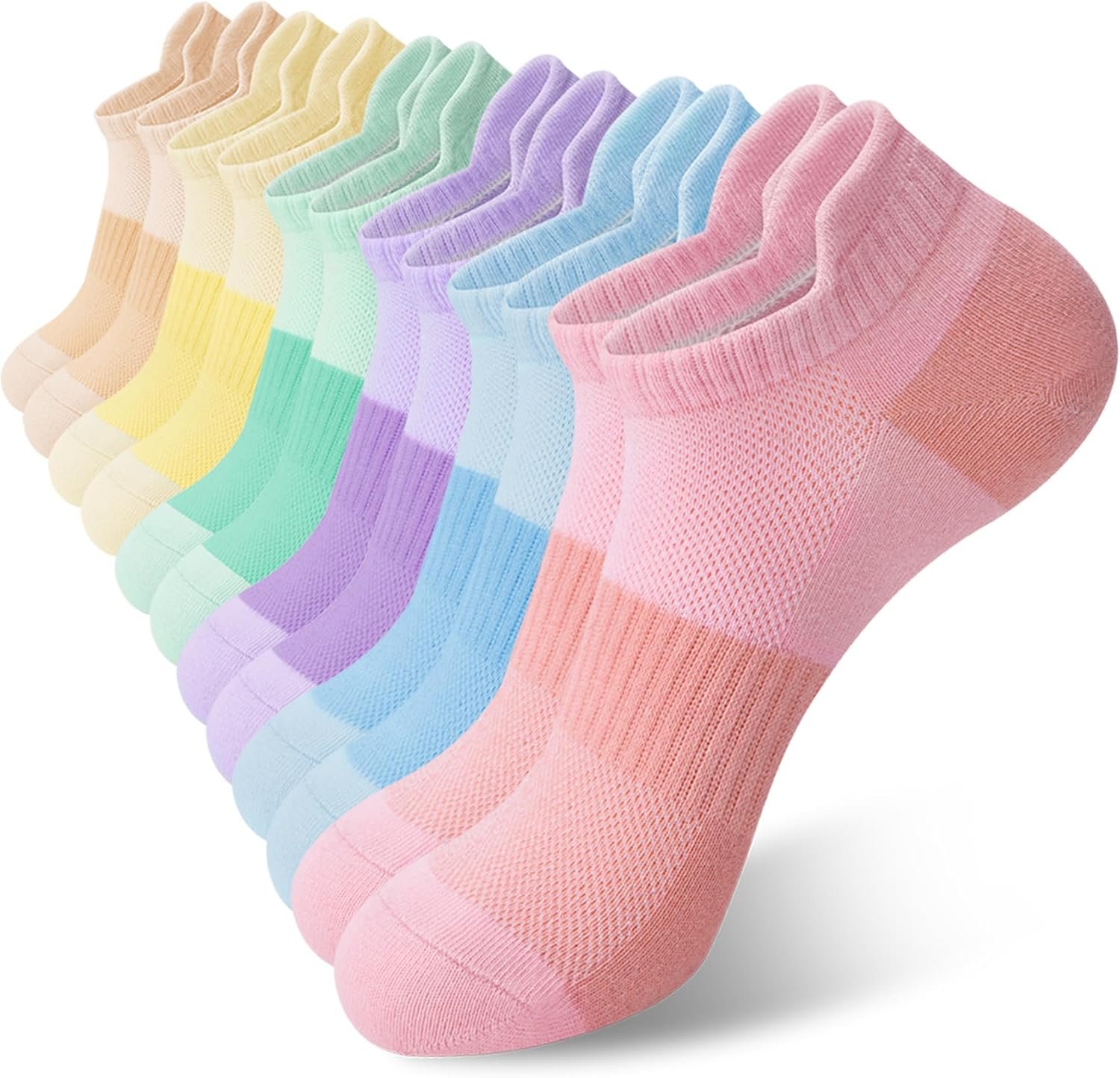 6 Pairs Ankle Socks for Women – Lightweight Low Cut No Show Casual Cotton Socks Breathable