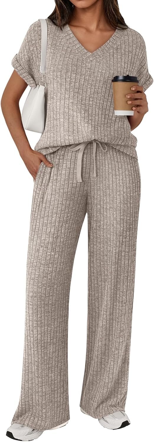 LILLUSORY Womens 2 Piece Lounge Sets 2026 Summer Vacation Outfits Airport Travel Resort Wear Beach Matching Spring Sweatsuit