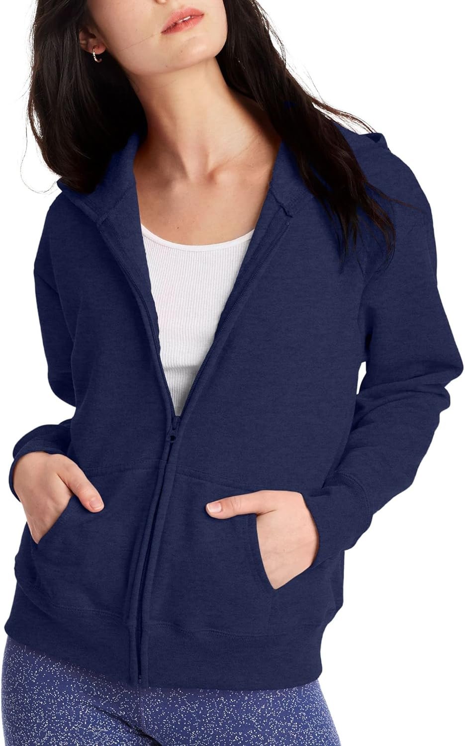 Hanes Women’s EcoSmart Full-Zip Hoodie Sweatshirt