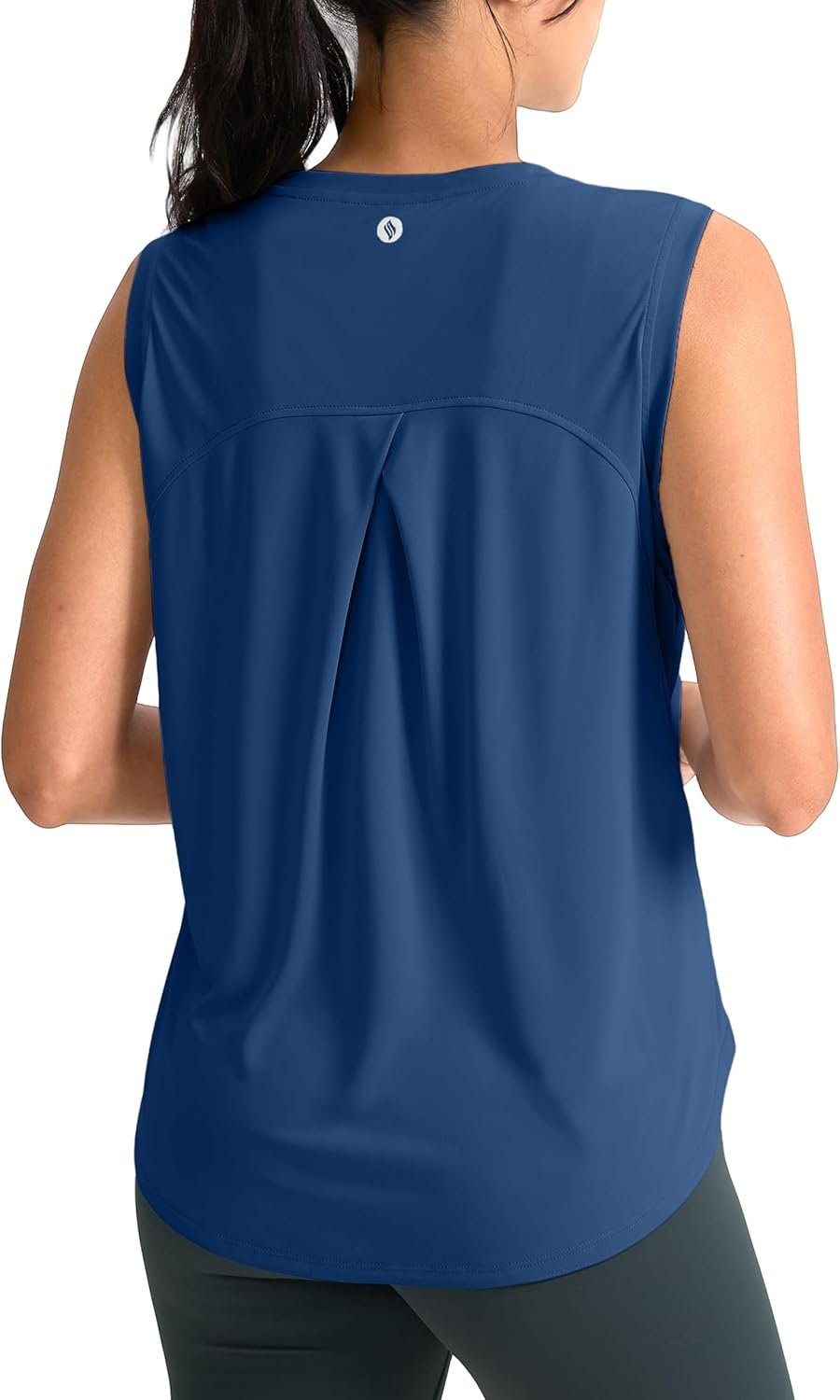 SANTINY Women’s Sleeveless Workout Tops Breathable Lightweight Active Tennis Yoga Shirts Athletic Running Tank Tops for Women