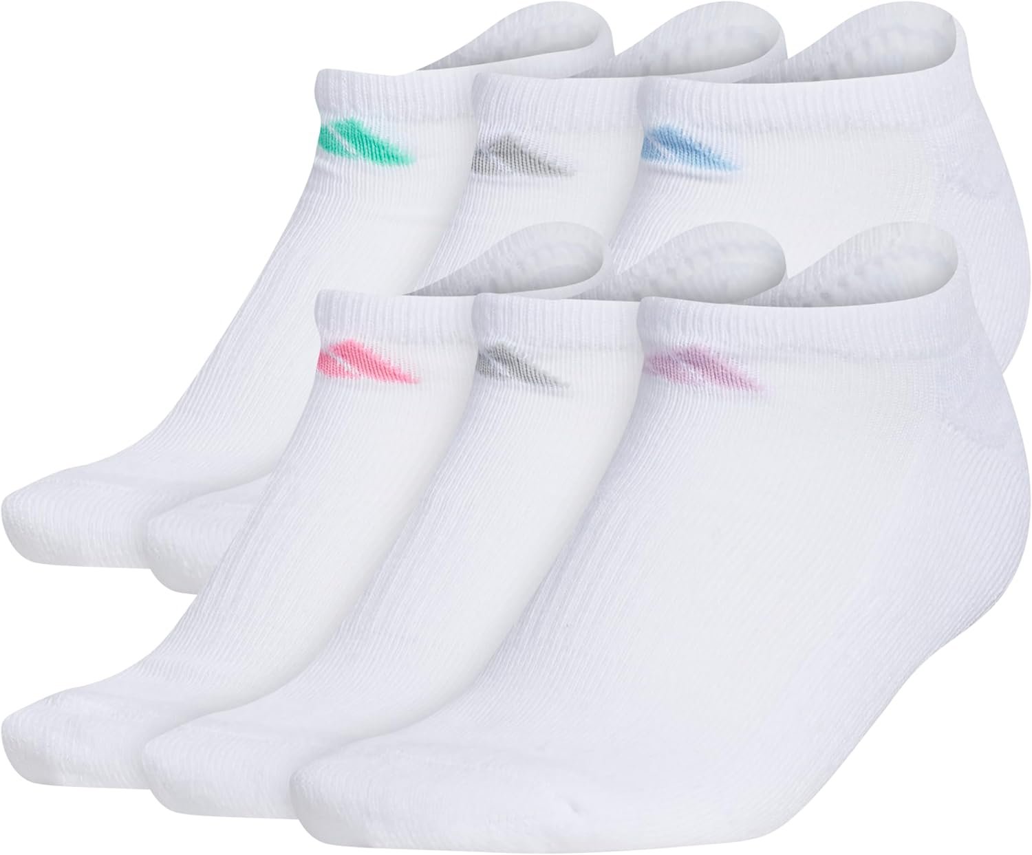adidas Women’s Athletic Cushioned No Show Socks (6 Pairs) Durable & Comfortable