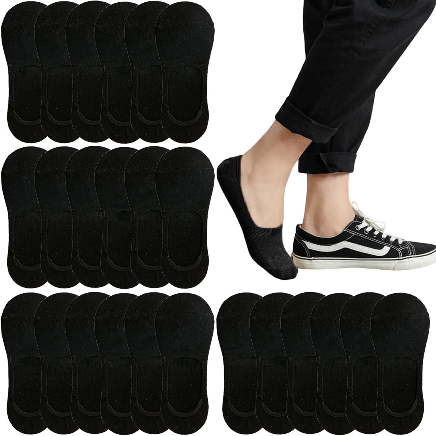 12 Pairs No Show Socks for Women Low Cut Non Slip Ankle Short Athletic Running Novelty Casual Invisible Liner Socks