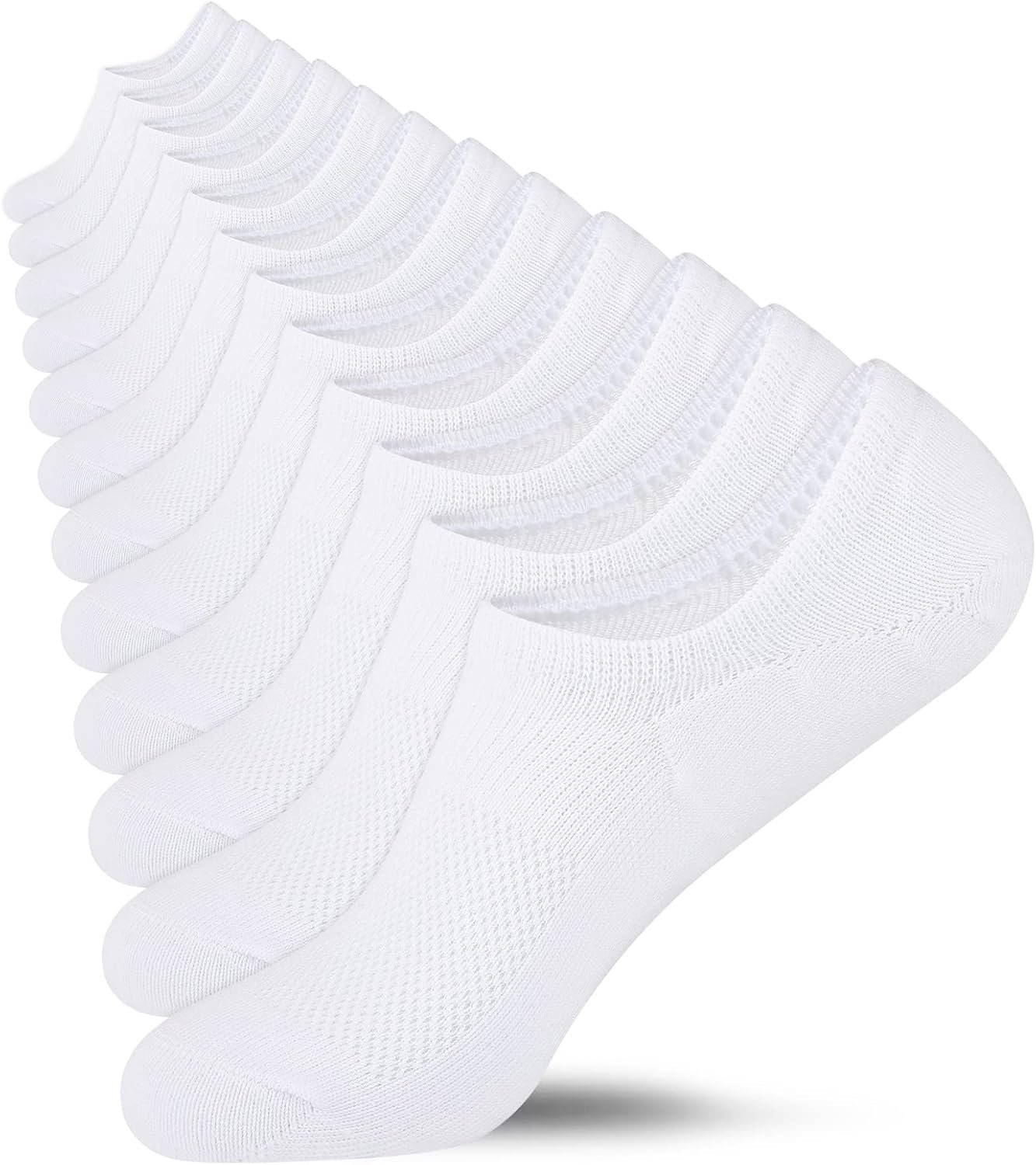 Heatuff No Show Socks Womens Cotton Low Cut Non Slip Casual Socks Invisible Flat Boat Liner Socks (6/9 Pairs)