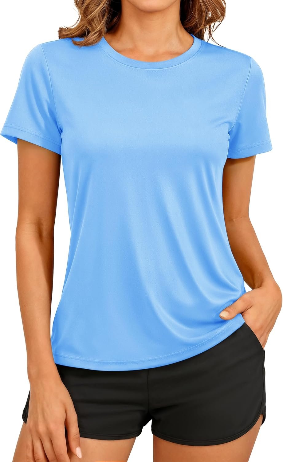 TACVASEN Women’s Short Sleeve Workout Shirts UPF 50+ Sun Protection Quick Dry Athletic Tops for Running Gym Tee