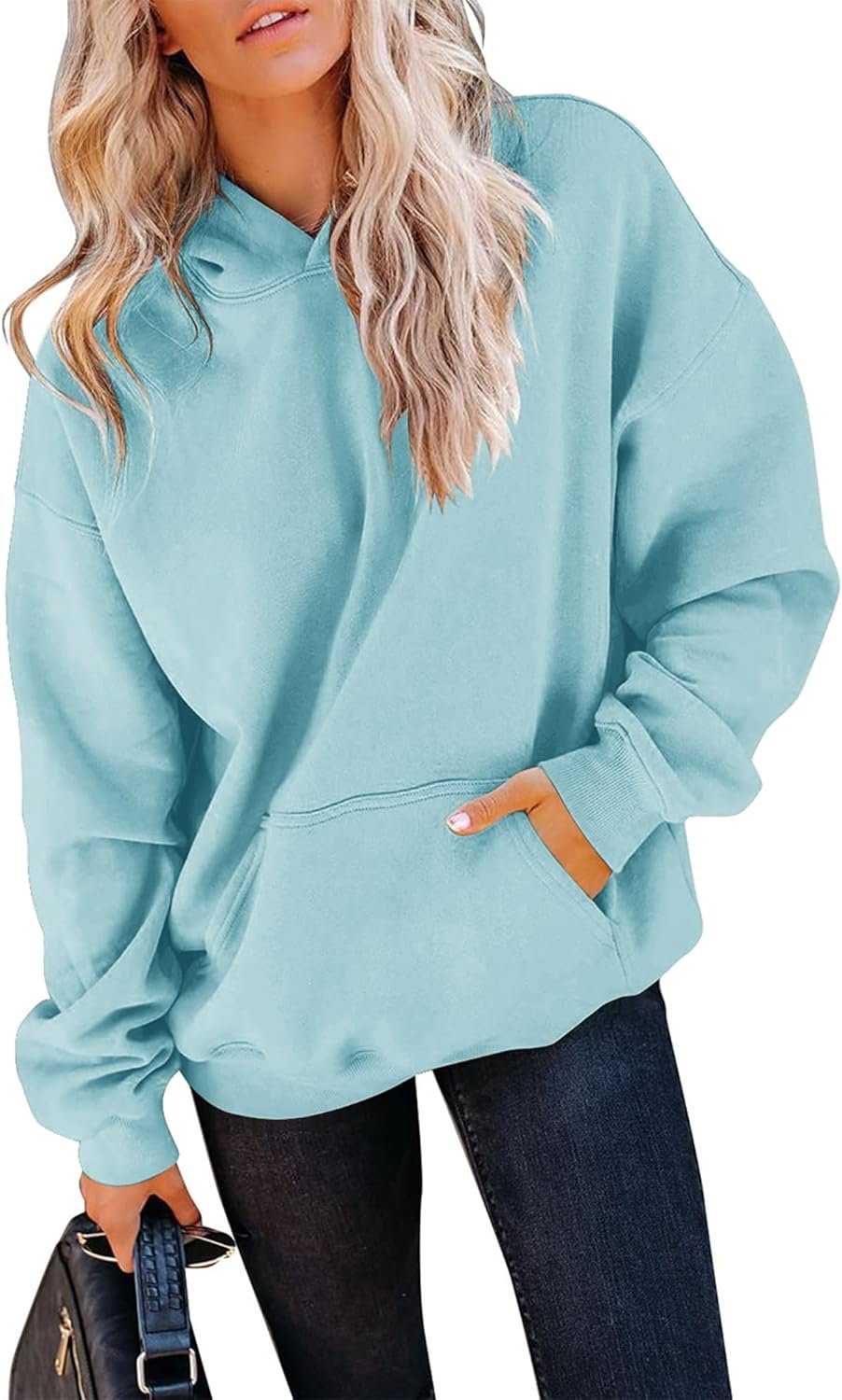 TICTICMIMI Women’s Hoodies Sweatshirts Cute Long Sleeve Tops Loose Fleece Pullover Shirts with Pocket