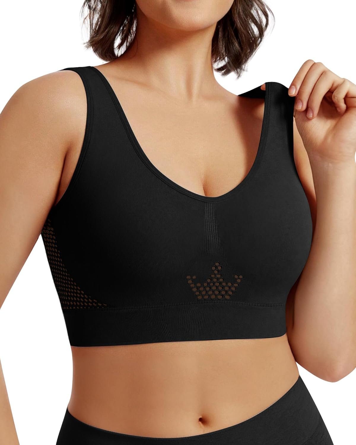 Women’s Sports Bras with Removable Pads Wireless Full Coverage Comfortable