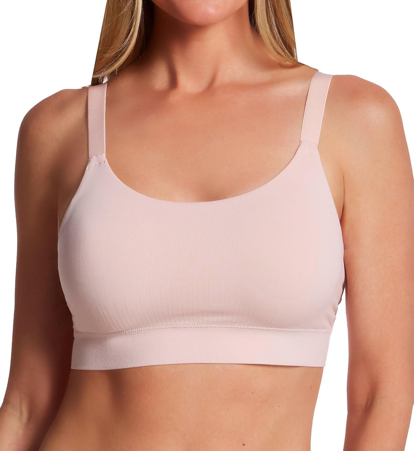 Bali Women’s Modern Seamless Bralette, Pullover Wireless Bralette with Adjustable Straps