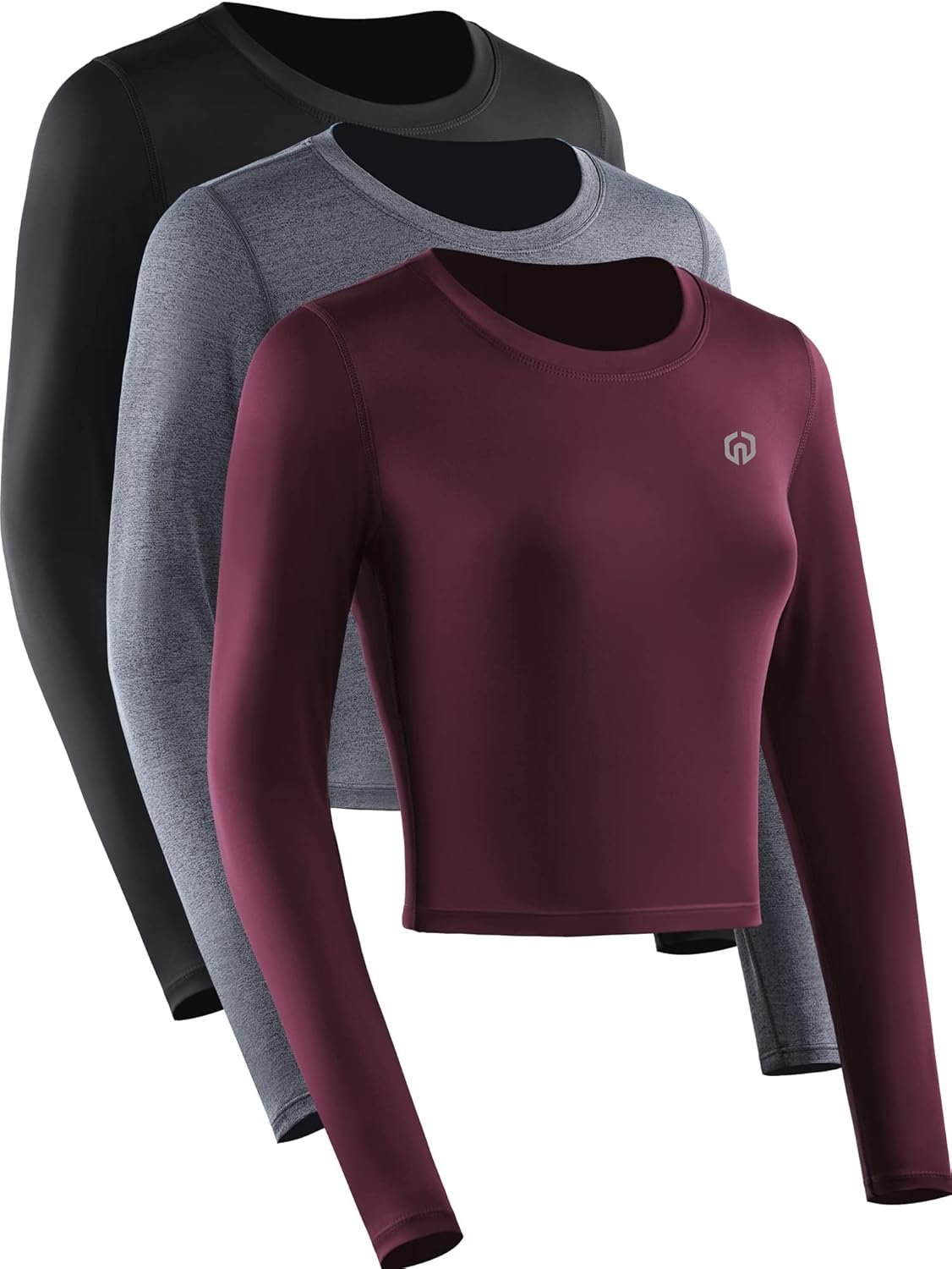 NELEUS Women’s 3 Pack Compression Workout Athletic Shirt
