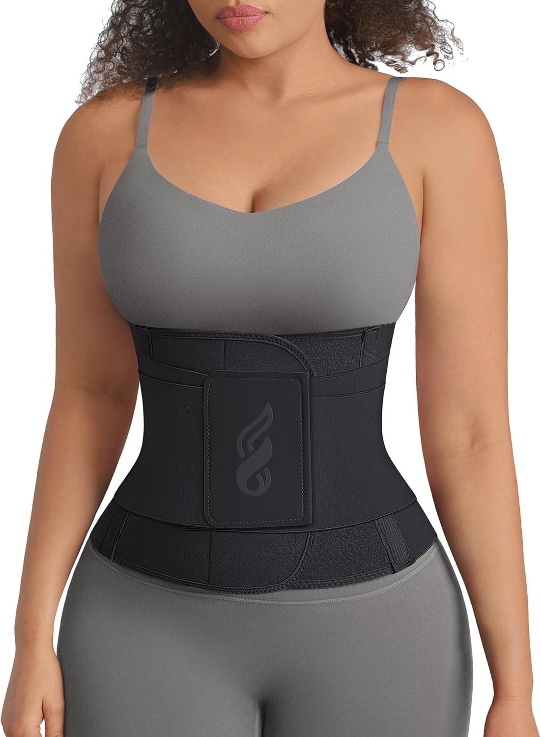 FeelinGirl Waist Trainer Belt for Women Waist Cincher Waist Trimmer Corset Adjustable Hook Loop Tummy Control Slimming