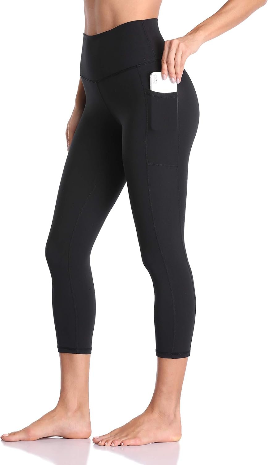 Colorfulkoala Women’s High Waisted Yoga Capris 21″ Inseam Leggings with Pockets