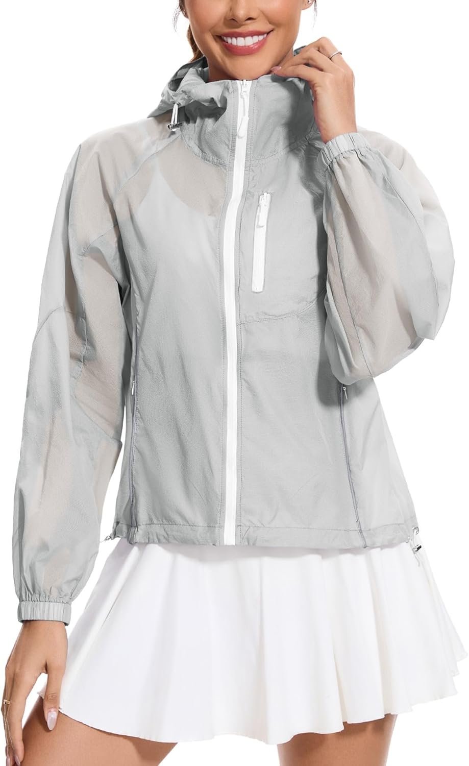 Avoogue Women’s UPF 50+ Sun Protection UV Jacket Full Zip Lightweight Jacket Athletic Workout Hoodie