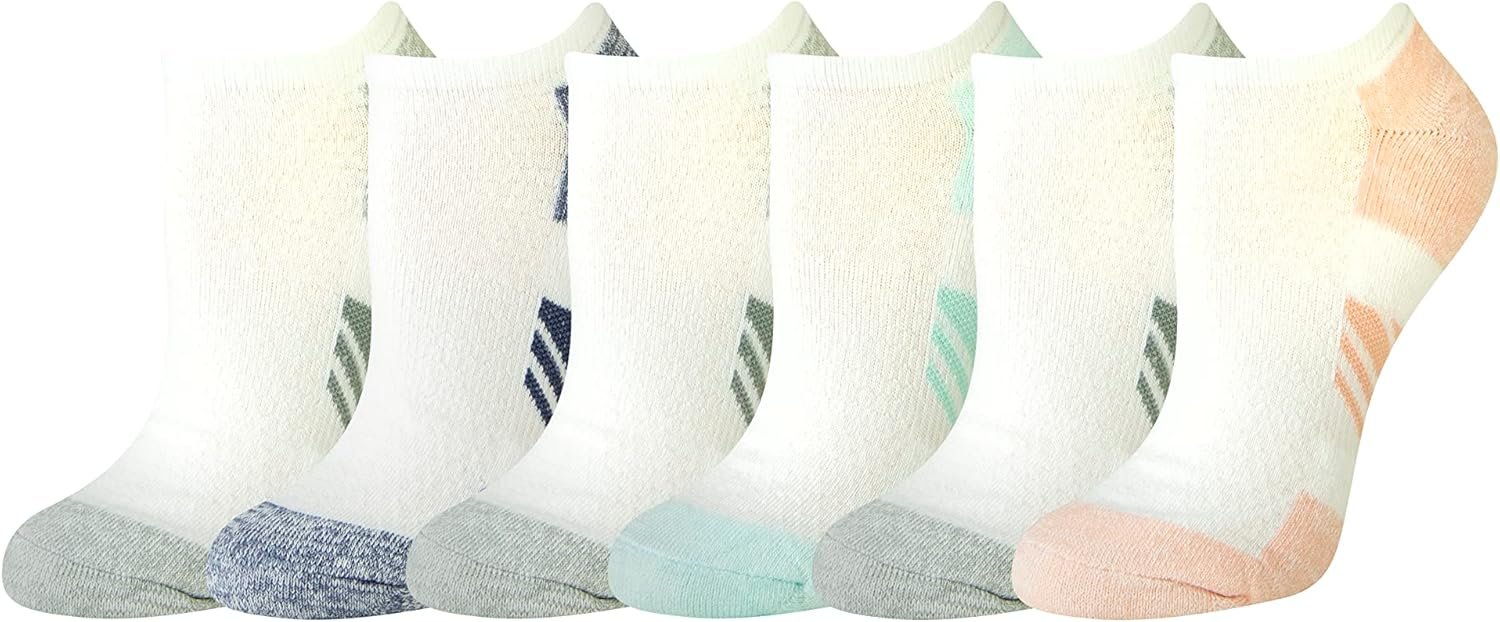 Amazon Essentials Women’s Performance Cushioned Breathable Athletic No-Show Sports Socks, 6 Pairs