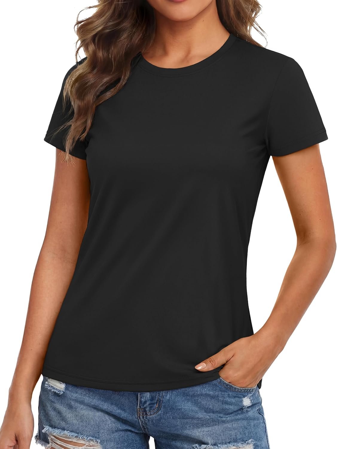 MAGCOMSEN Women’s Workout Tops Short Sleeve Shirts UPF 50+ Quick Dry Athletic Sun Protection Rash Guard for Women