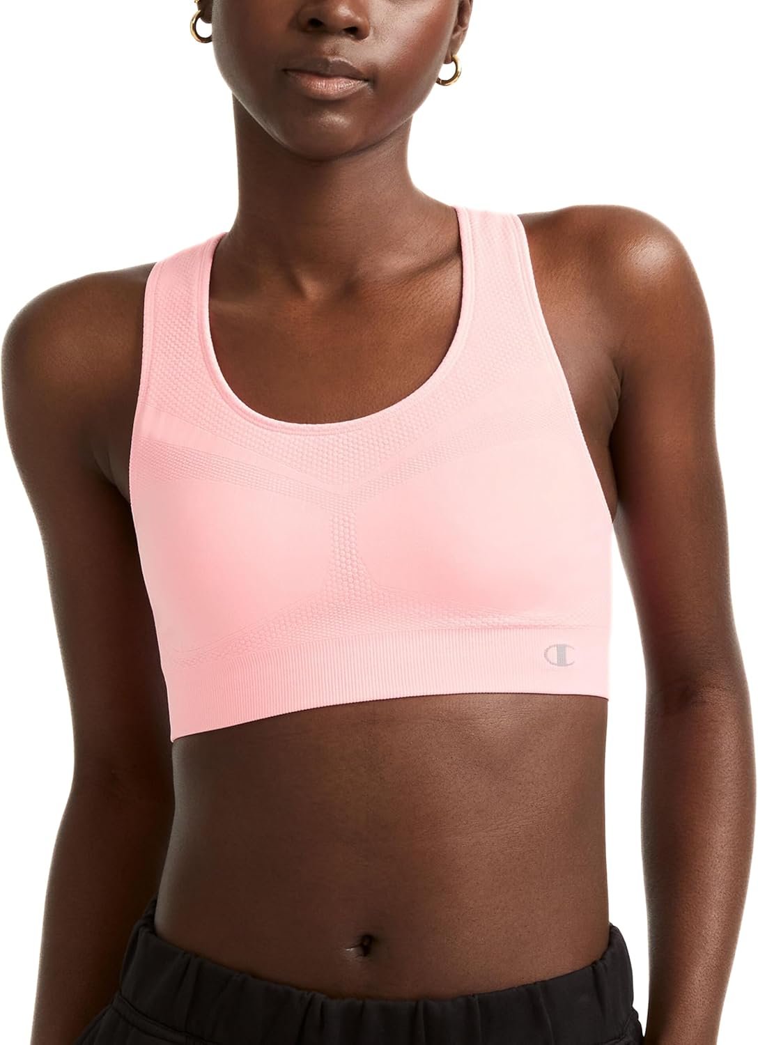 Champion Women’s The Infinity Racerback Sports Bra, Moderate Support, Seamless, Moisture-Wicking