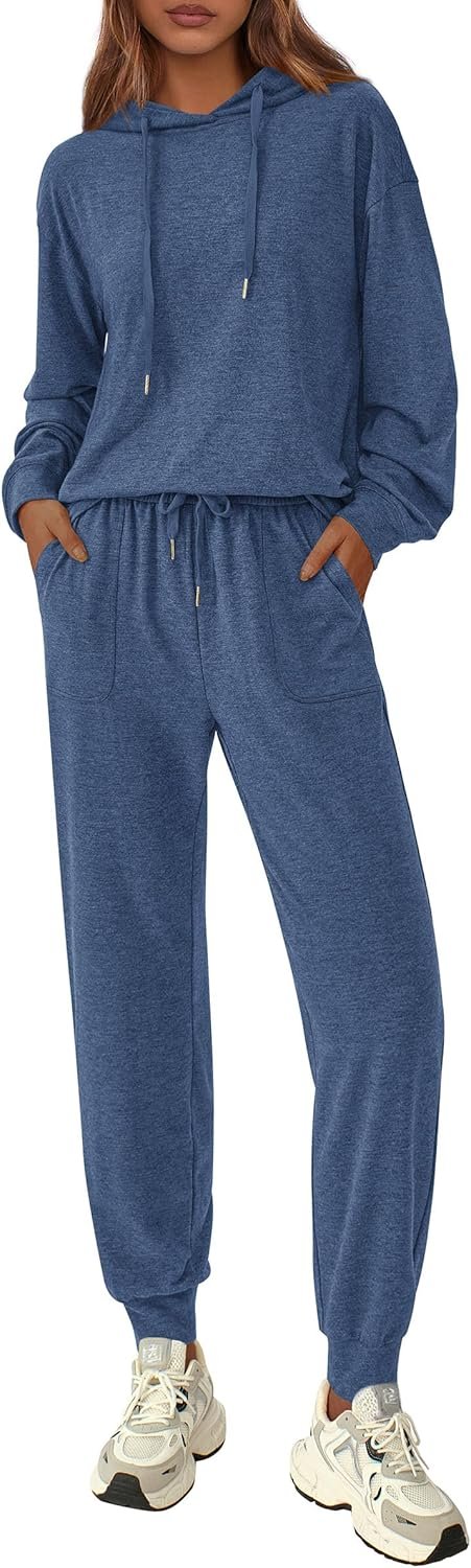 PRETTYGARDEN Women’s 2 Piece Lounge Sets Fall Clothes Hoodies Sweatshirt Joggers Sweatpants Sweatsuits 2026 Airport Outfits