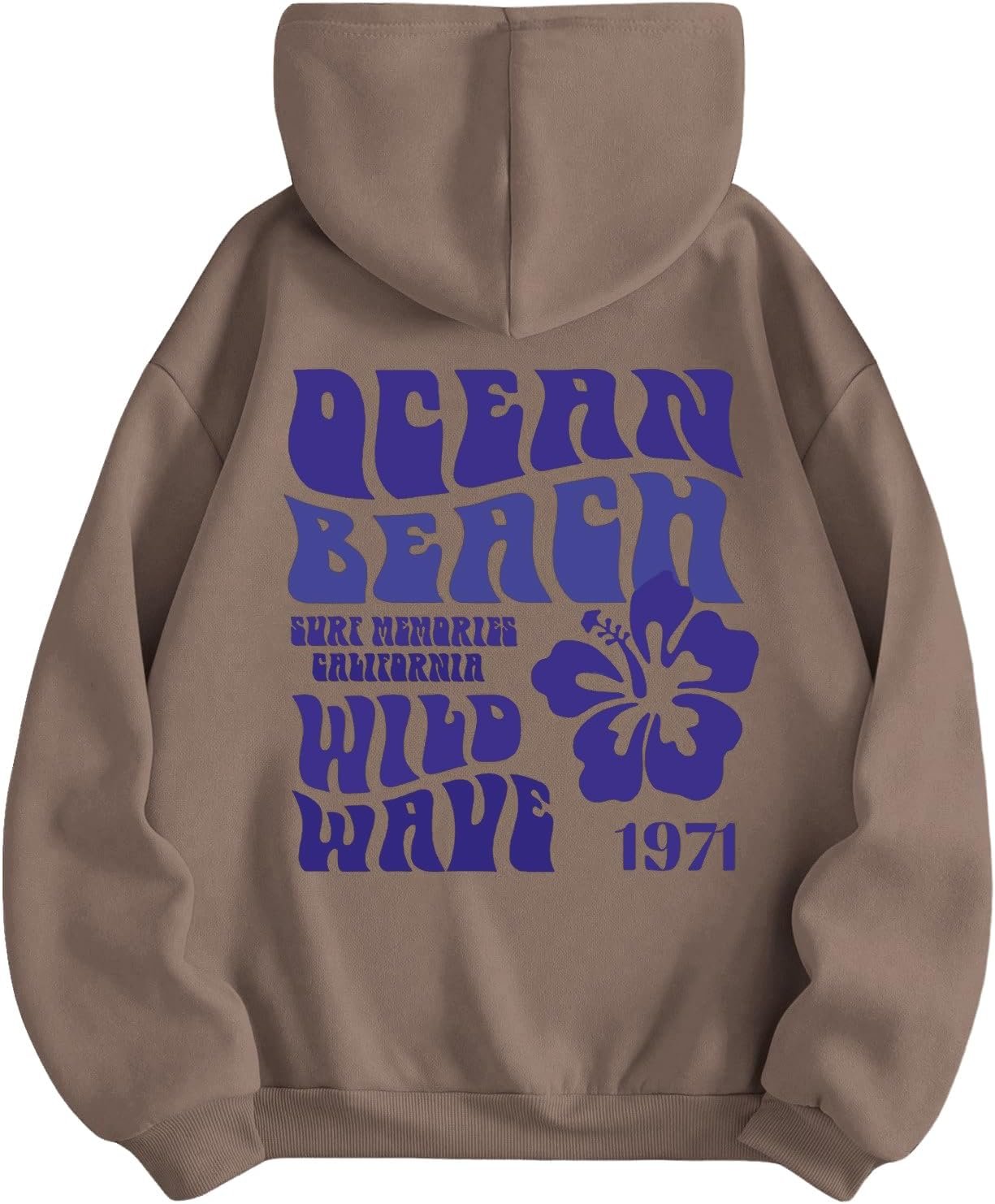 SweatyRocks Women’s Letter Graphic Drawstring Hoodies Long Sleeve Thermal Pullovers Sweatshirts