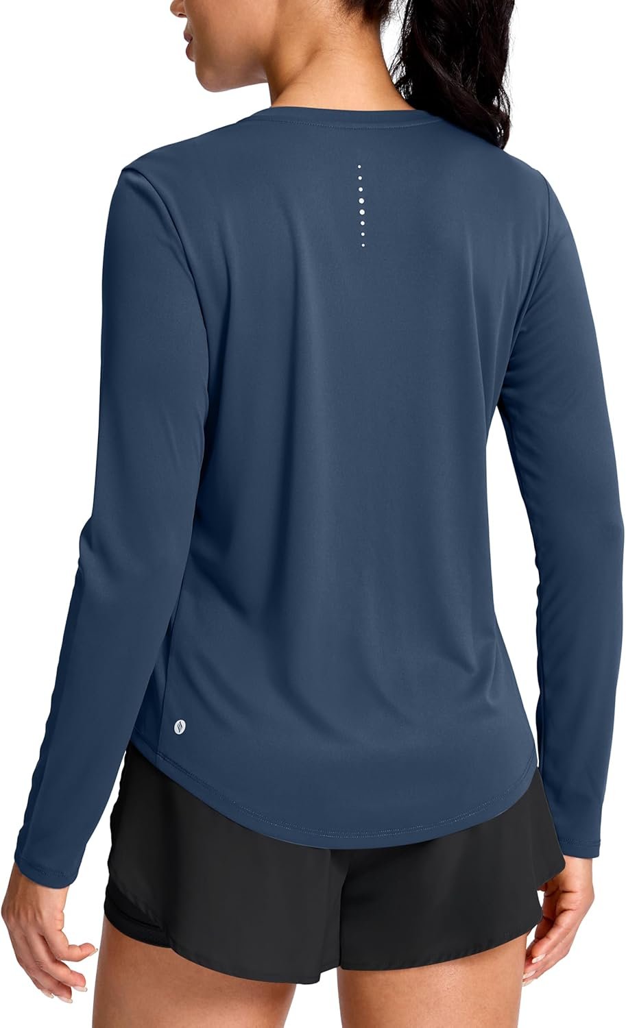 SANTINY Lightweight Long Sleeve Workout Tops for Women Breathable Yoga Gym Athletic Running Hiking Top UPF 50+ Sun Shirts