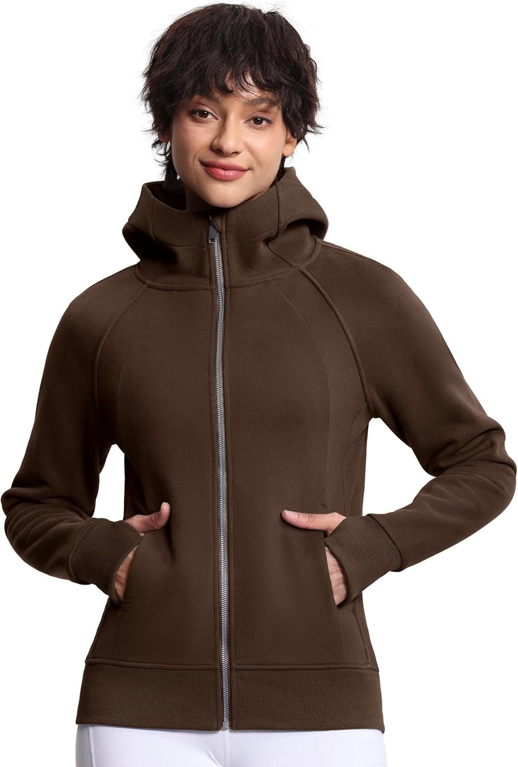 THE GYM PEOPLE Women’s Zip Up Hoodies Fleece Workout Jackets Sweatshirts with Pockets Thumb Hole