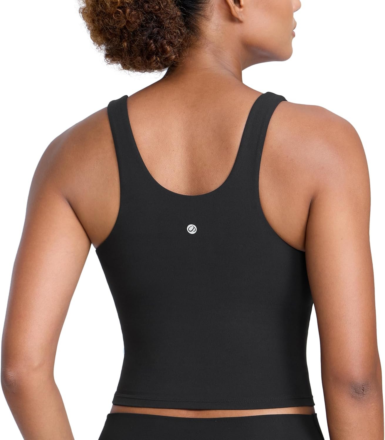 CRZ YOGA Butterlift Racerback Crop Tank Tops for Women – U Neck Yoga Padded Longline Sports Bras Pilates Workout