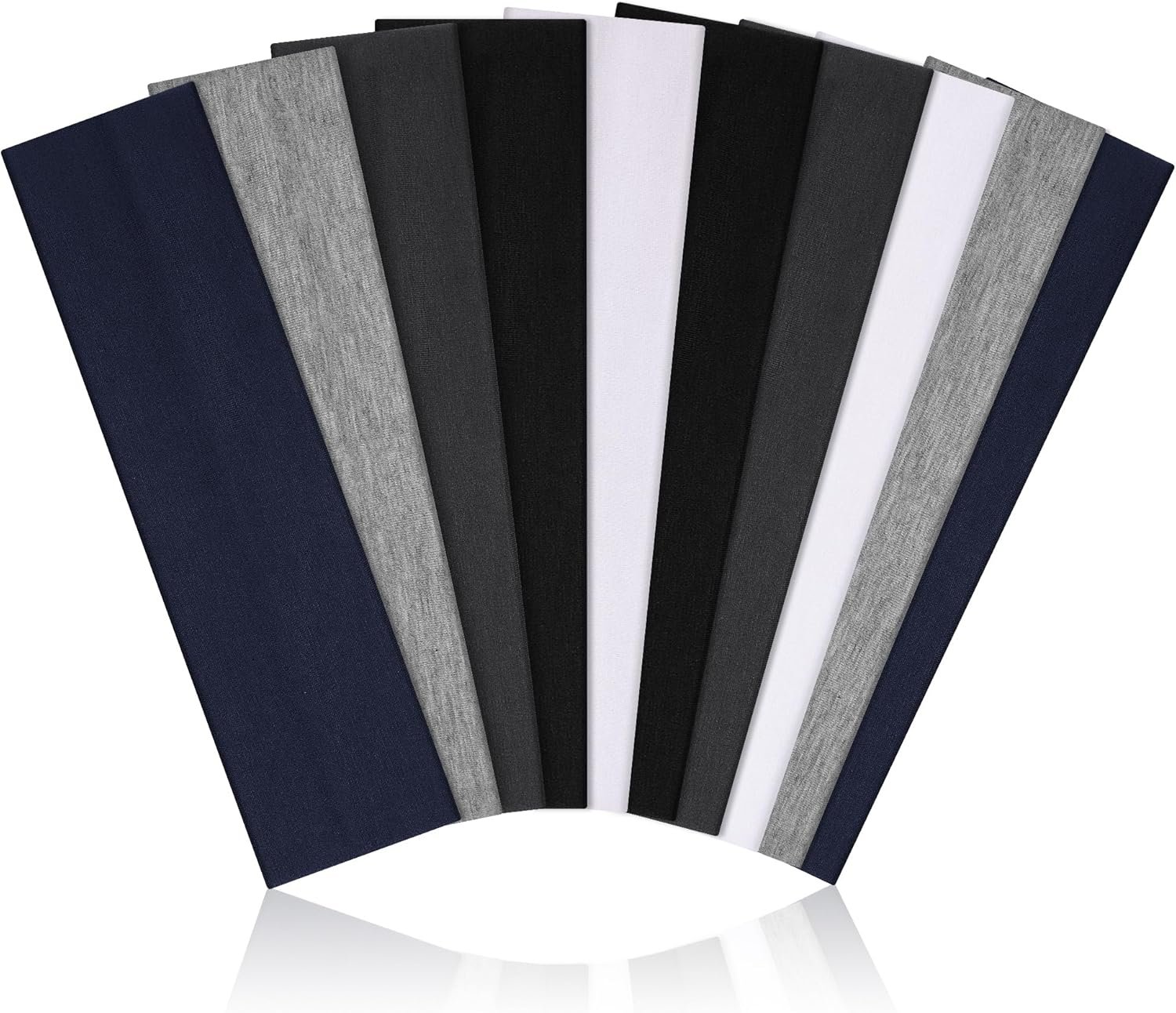 10 PCS Headbands for Women – Fashion Non Slip Cotton Headbands for Women and Men Perfect for Sports and Outdoor Activities in Summer,Including Running, Yoga, Cycling, Gym Workouts