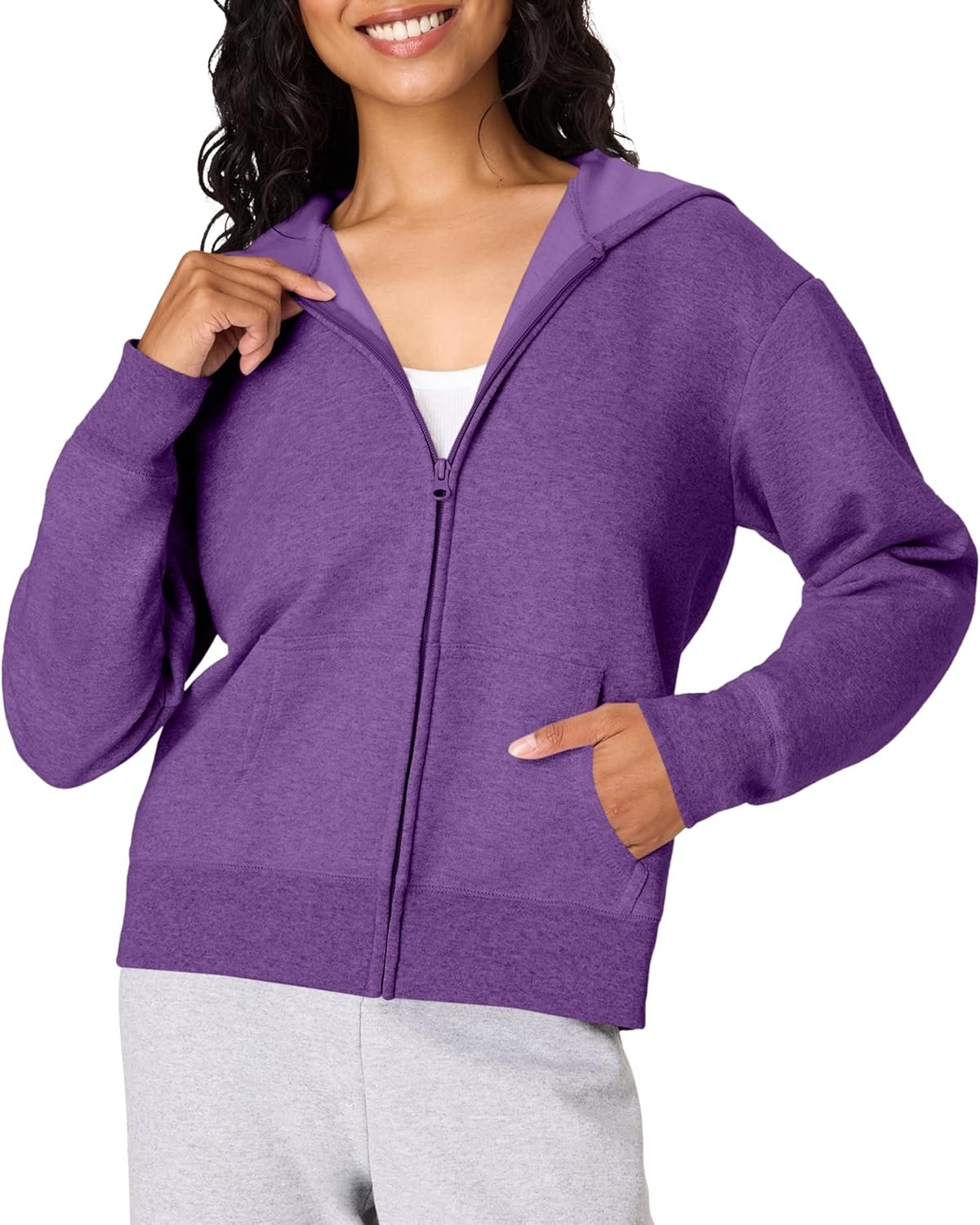Hanes Women’s EcoSmart Full-Zip Hoodie Sweatshirt