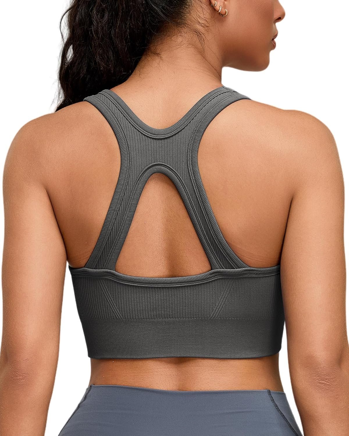 Sports Bras for Women High Support, Racerback Padded High Impact Sports Bra Seamless Running Bra