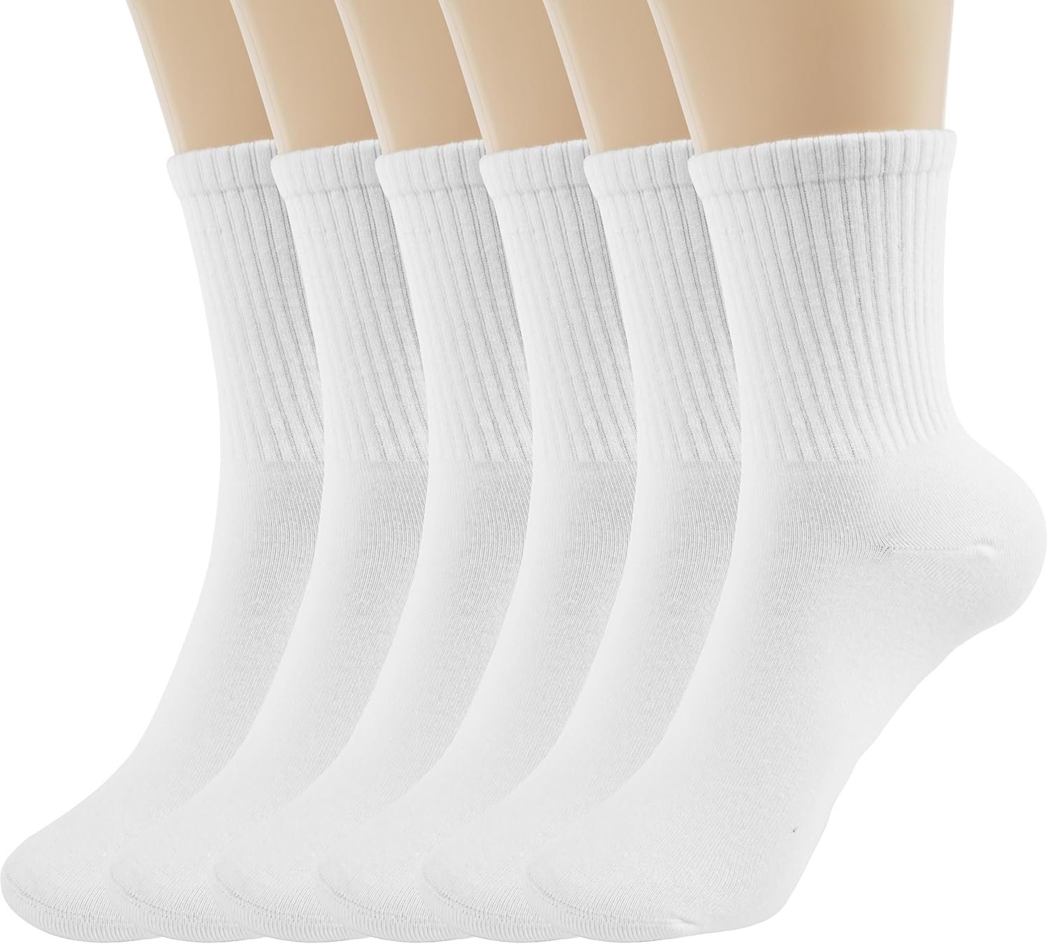 BomKinta Women Casual Calf Socks – Cute Cotton Crew Socks – Soft Above Ankle Sock Gifts 6 Pairs Size 5-10