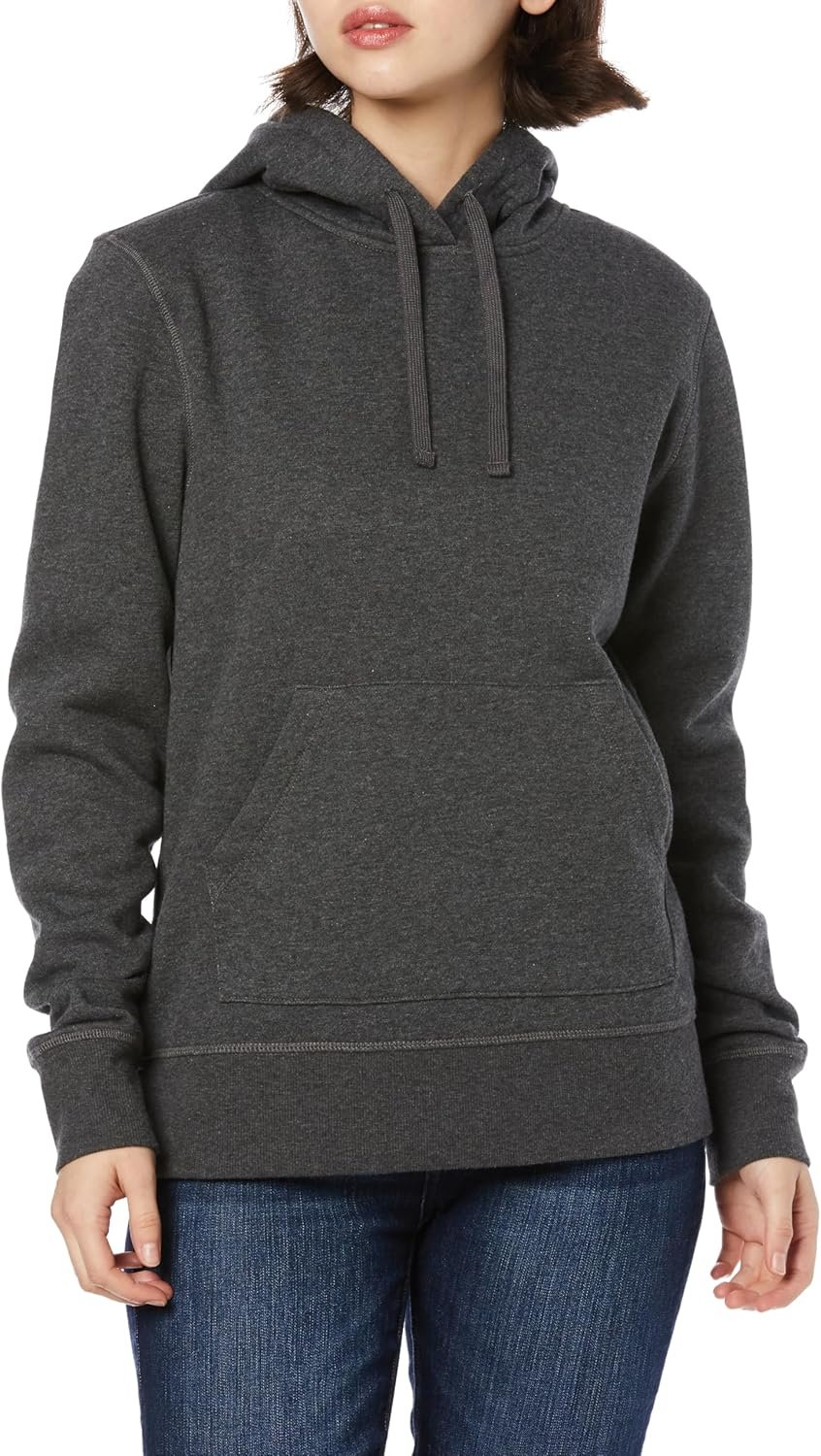 Amazon Essentials Women’s Regular-Fit Brushed Back Fleece Pullover Hoodie (Available in Plus Size)
