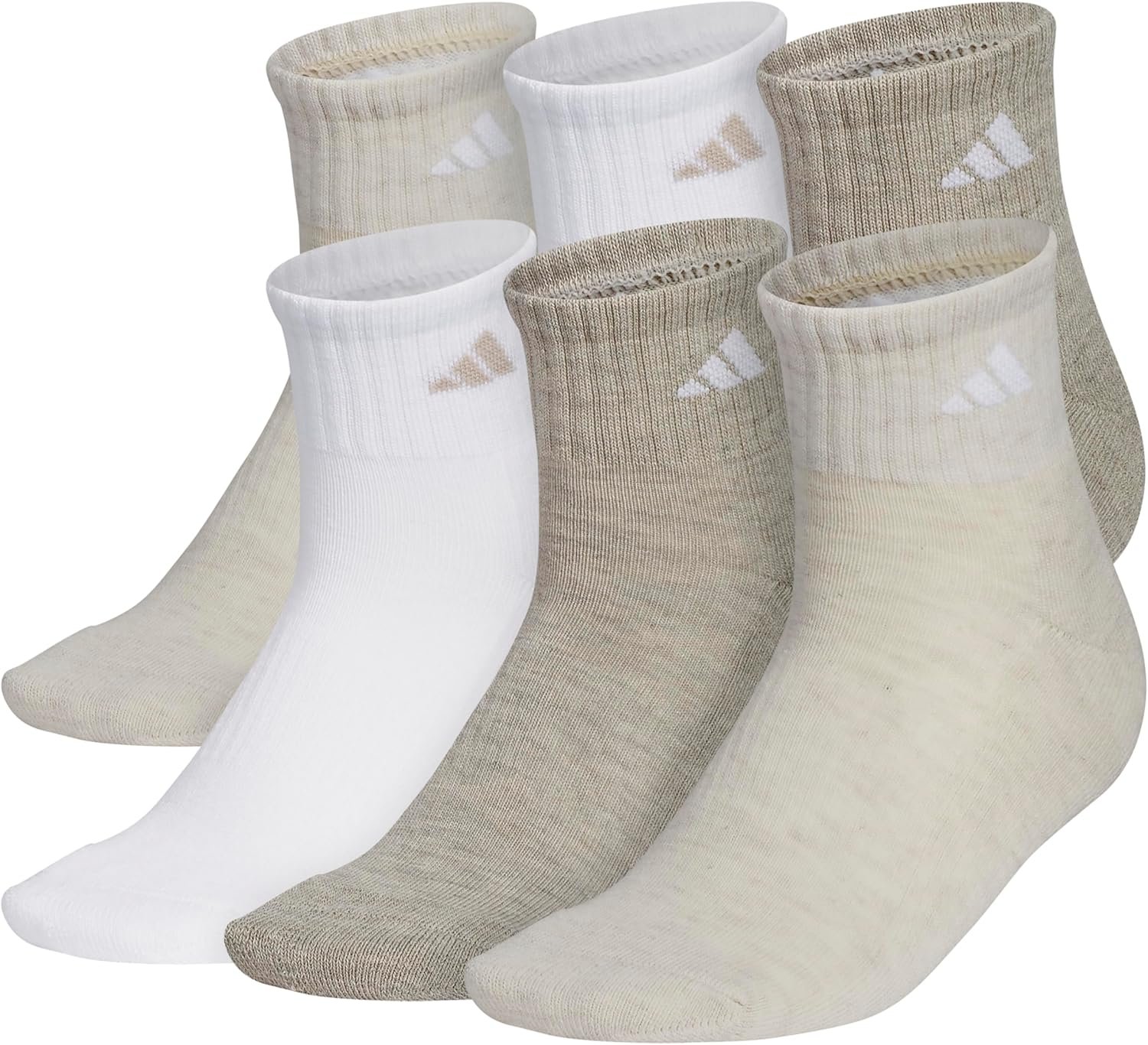 adidas Women’s Athletic Cushioned 6-Pack Quarter