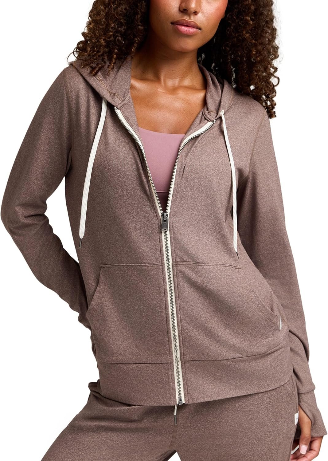 Women’s Full Zip Athletic Hoodies Long Sleeve Relaxed Fit Workout Sweat Jackets with Thumbholes