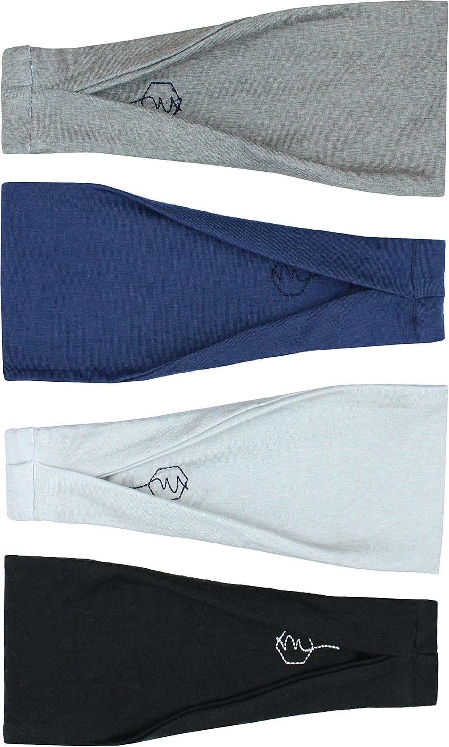 Maven Thread 4″ Wide Workout Headbands for Women (4 Pack) – Non-Slip Sweatbands for Gym, Running & Yoga
