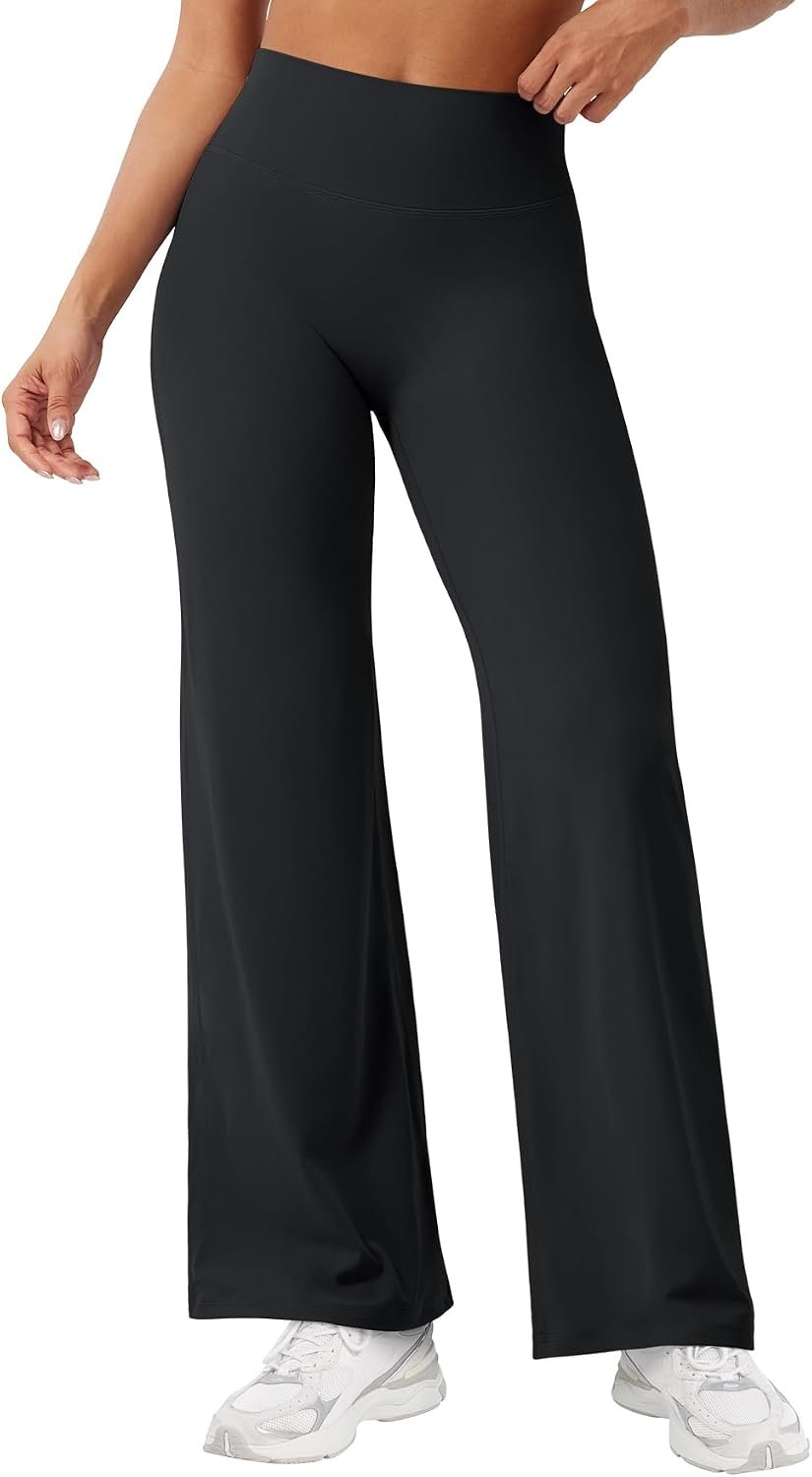 YEOREO Ease Workout Leggings Womens Straight Leggings Eddiy Gym Yoga Pants | 29″/31.5″/33″/35″,No Front Seam,High Waist,Buttery,Booty Lifting,Wide Leg