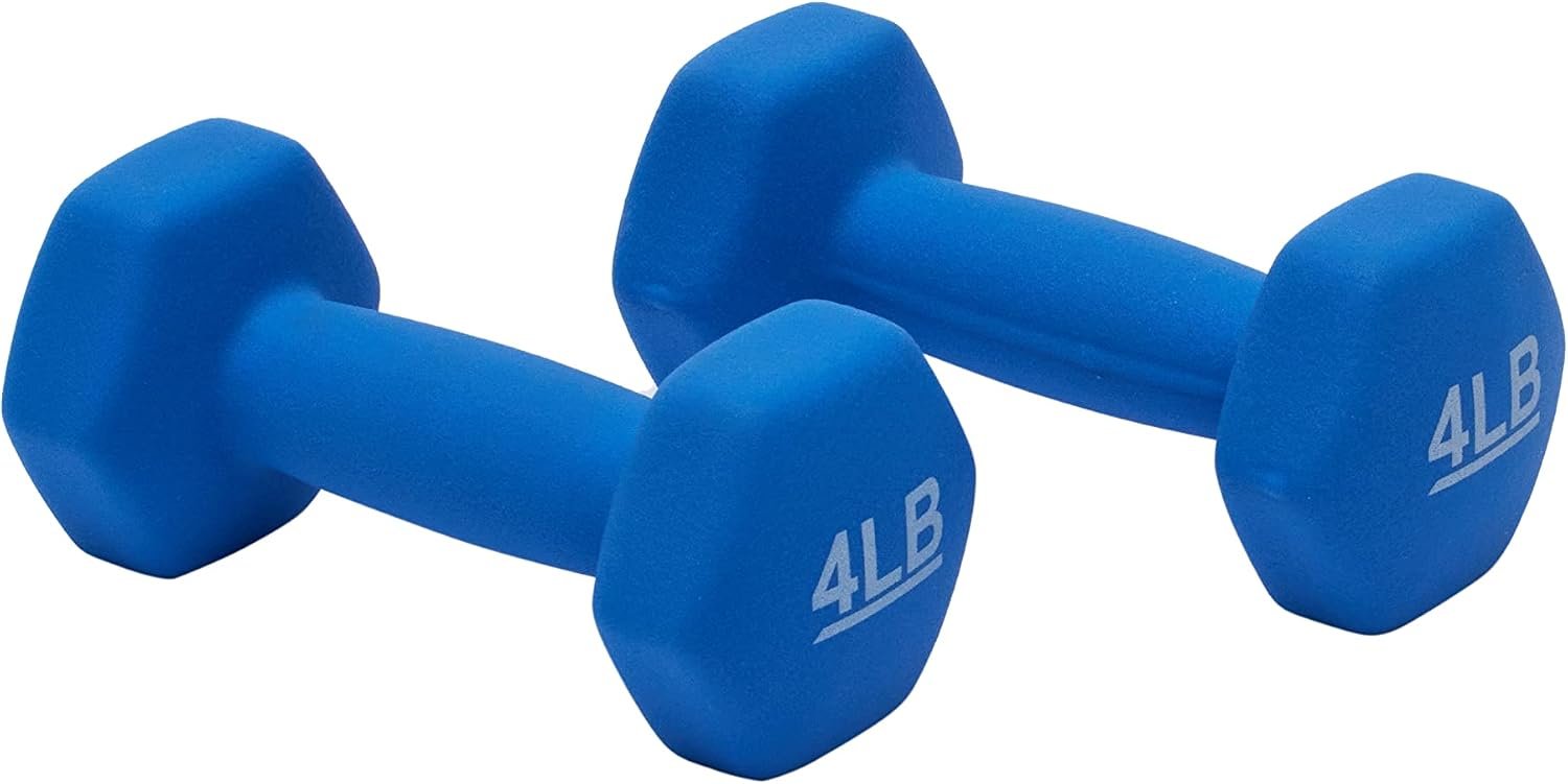 Amazon Basics Neoprene Dumbbell Hand Weights for Exercise and Muscle Toning