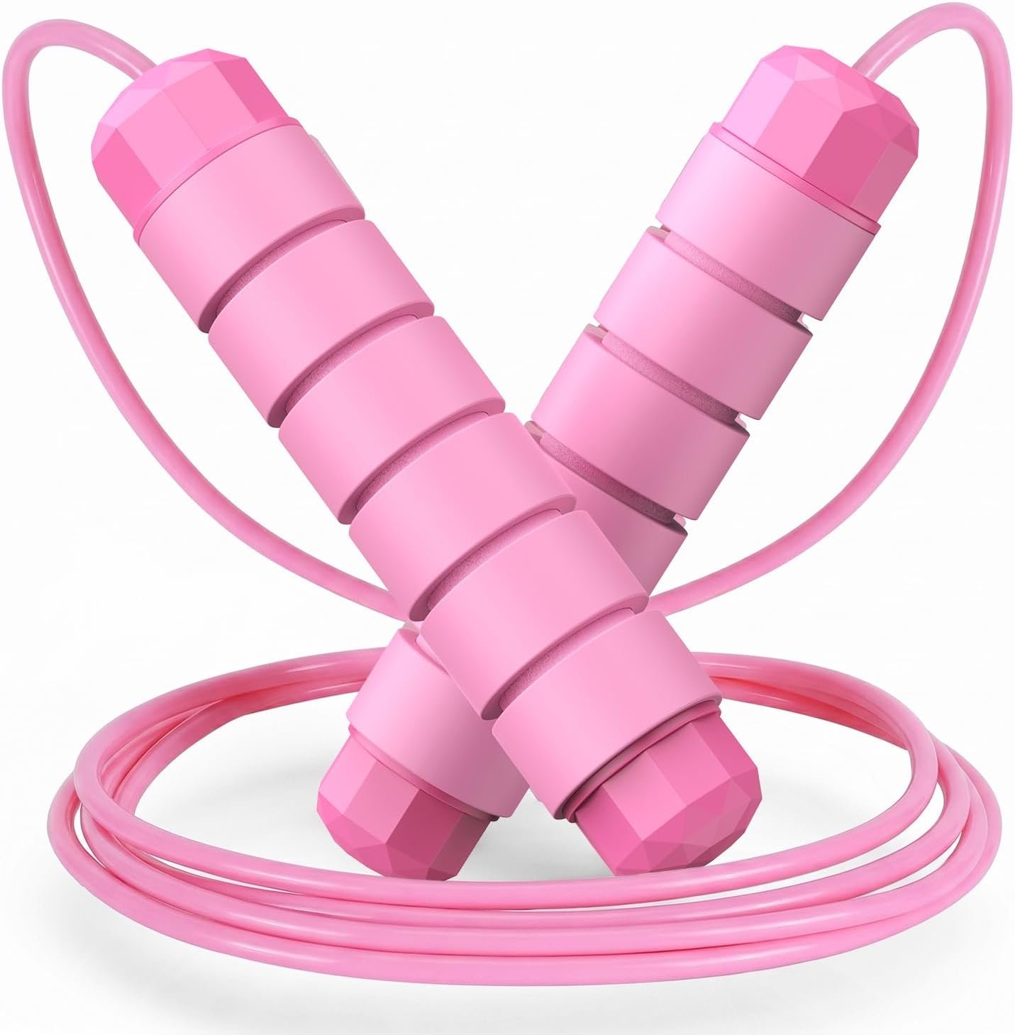 Jump Rope, Tangle-Free Rapid Speed Jumping Rope Cable with Ball Bearings for Women, Men, and Kids, Adjustable Steel Jump Rope with Foam Handles for Home Gym Exercise Fitness Workout Equipment & Slim Body