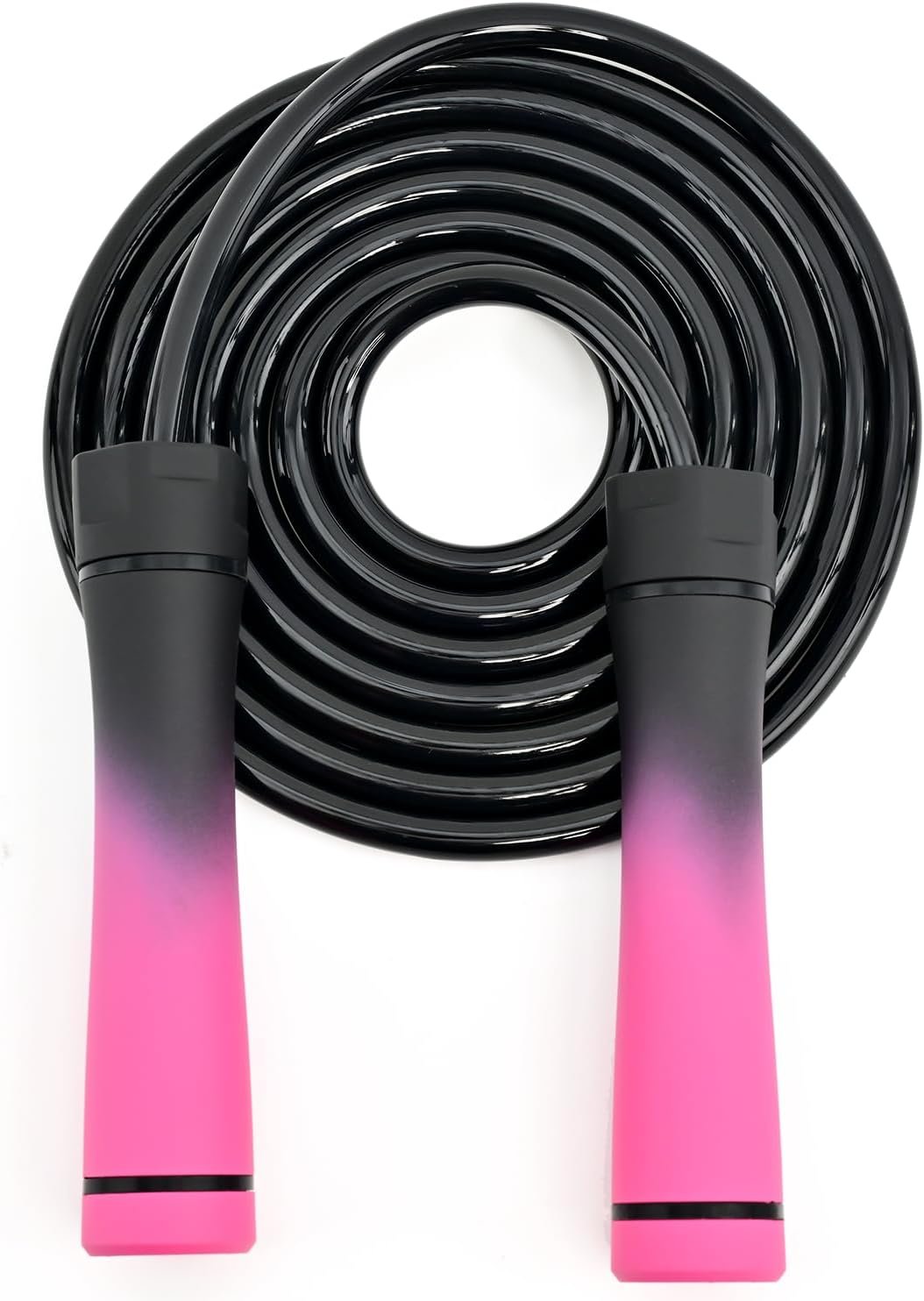 Weighted Jump Rope, 1LB Tangle-Free Ball Bearing Rapid Speed Skipping Rope for Men Women, Adjustable 9mm Cotton & PVC Rope with Alum Handle for Boxing MMA Weight-Loss Athletic Workout Fitness