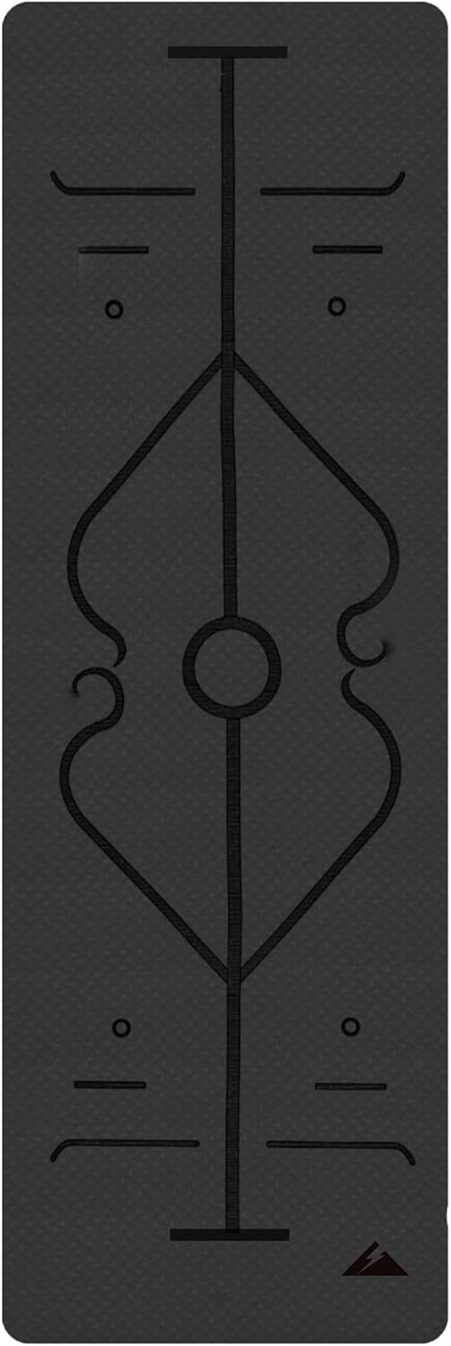 BodyForge Yoga Mat Thick Exercise Mat Thick 8mm TPE Eco-Friendly with Alignment Marks Non-Slip Extra Thick High-Density for Women and Men Workout Pilates