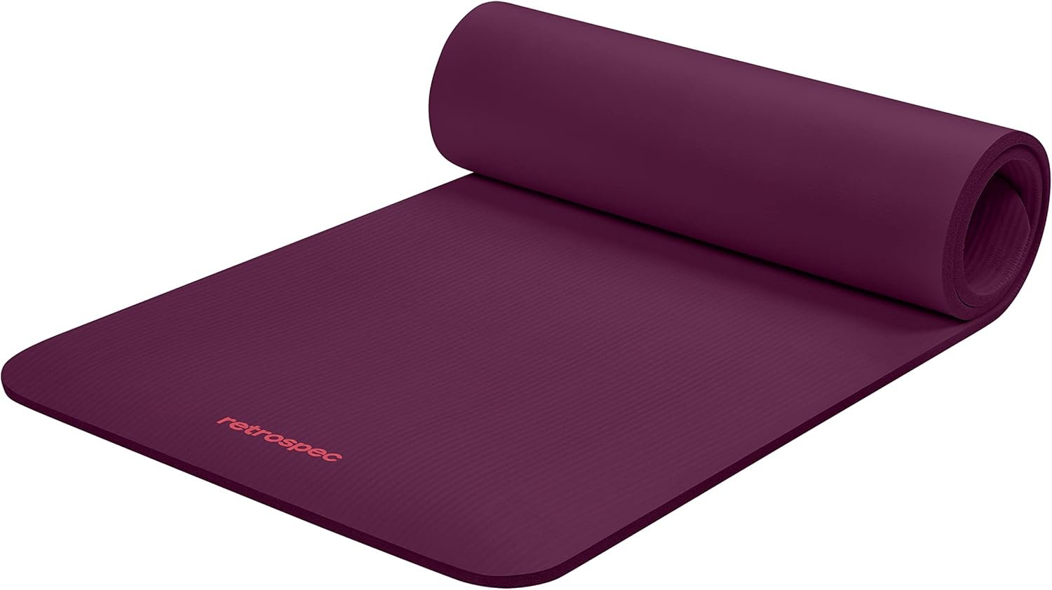 Retrospec Solana Yoga Mat Thick 1/2in Non-Slip Workout Mat with Nylon Strap – 72x24in Exercise Mat for Pilates, Stretching & Fitness – BPA Free, Easy Clean