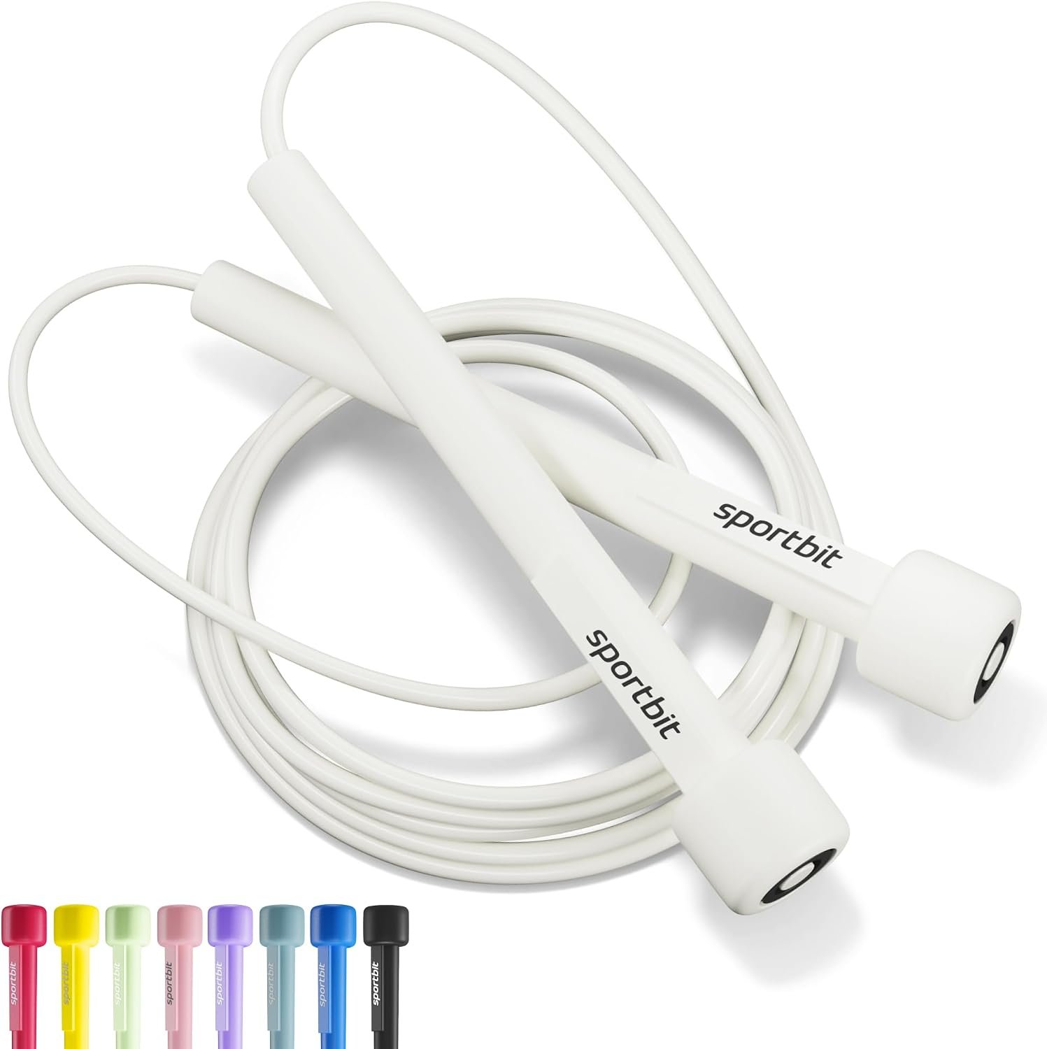 SPORTBIT Adjustable Jump Rope for Fitness and Exercise | Fitness and Exercise, Cardio, Boxing, and Weight Loss, Speed Rope, Men & Women