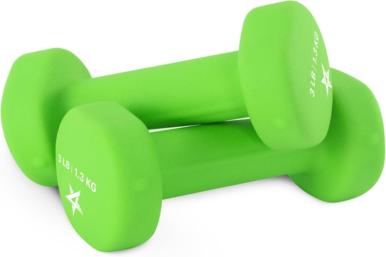Yes4All Neoprene Coated Dumbbell Hand Weight Sets of 2 – Multiple Weight Options with 15 Colors, Anti-roll, Anti-Slip, Hexagon Shape