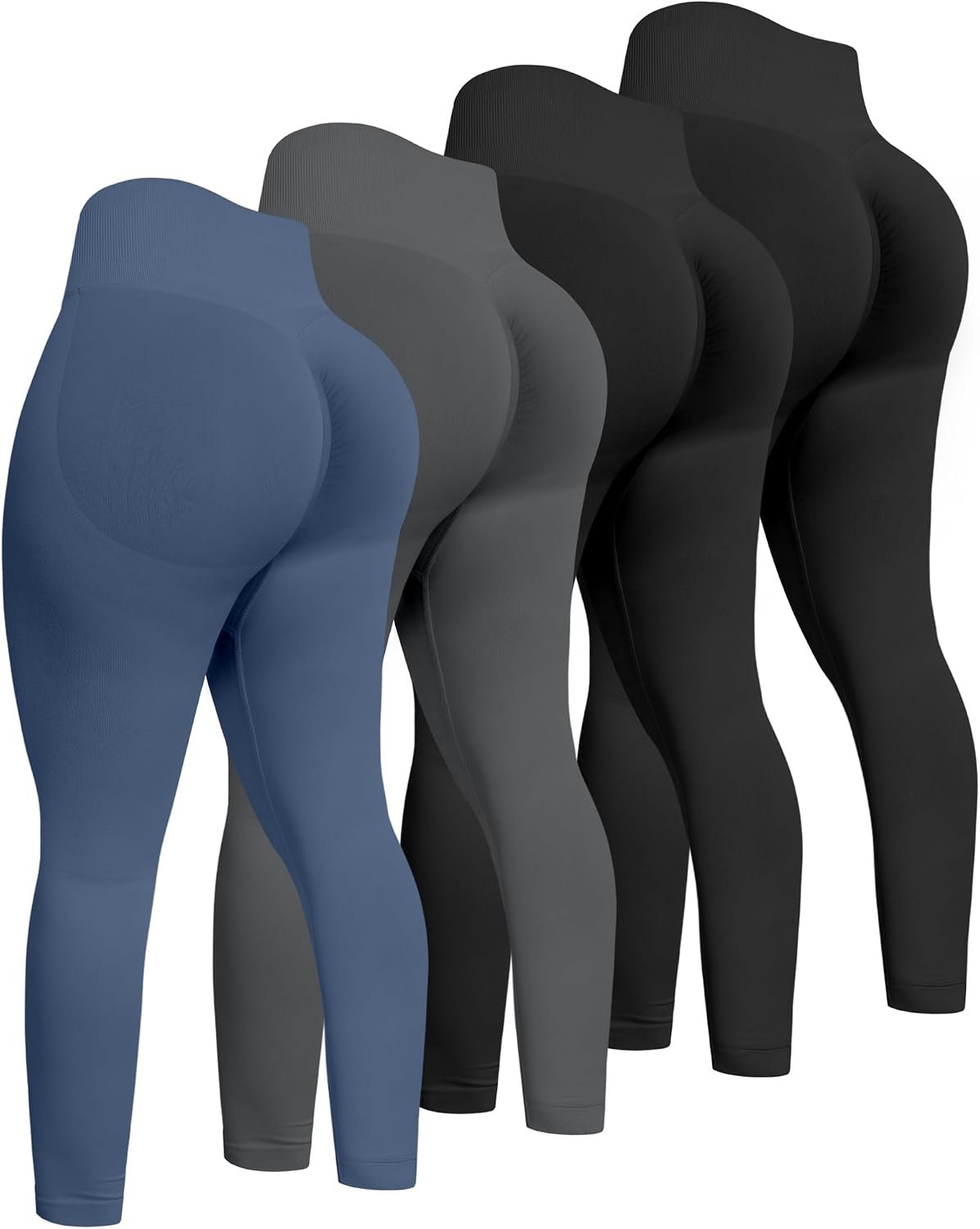 ATHVOTAR Workout Gym Leggings Women, High Waisted Seamless Butt Lifting Scrunch Butt Sports Leggings