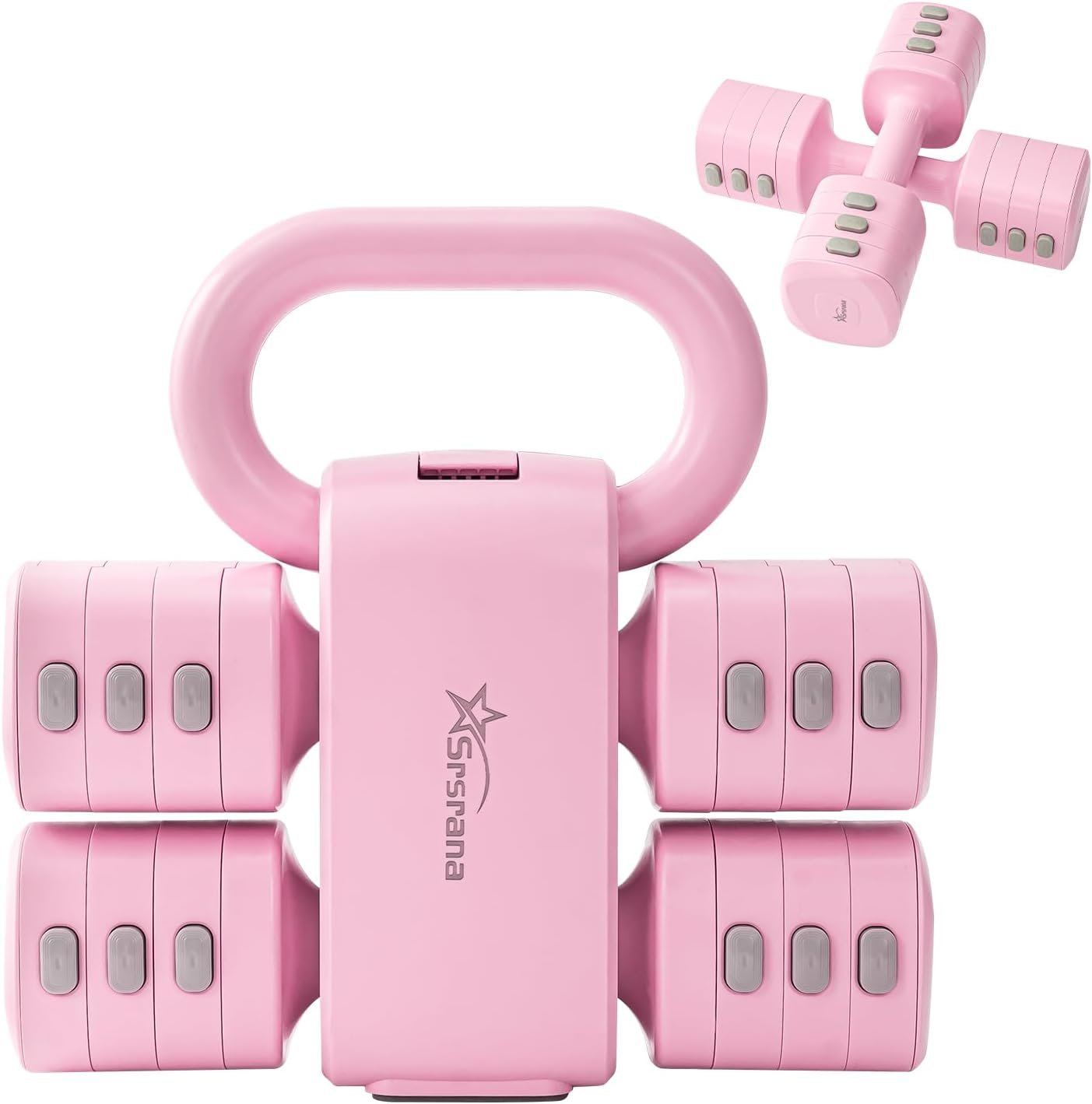 2-in-1 Adjustable Kettlebell Dumbbell Set for Women