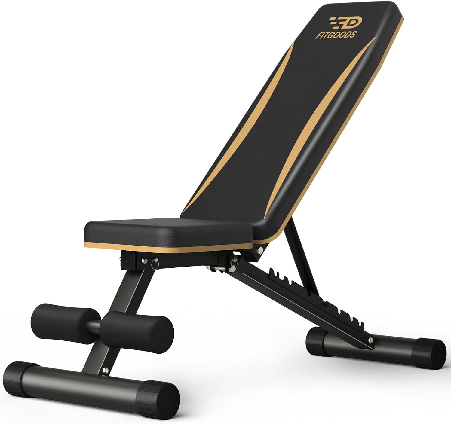 FitGoods Adjustable Weight Bench – Heavy-Duty Foldable Workout Bench for Home Gym, 660 LBS Capacity, Incline & Decline, Multi-Position Strength Training Bench, Compact Storage