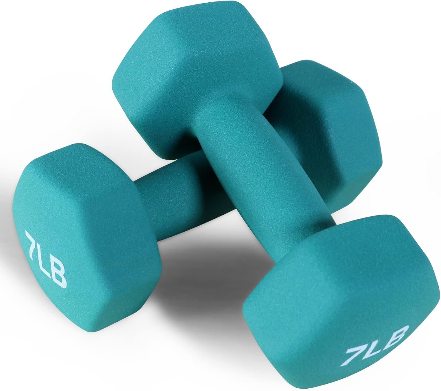 Fitvids Neoprene Dumbbell Hand Weights, Anti-Slip, Anti-roll, Hex Shape Colorful, Pair or Set with Stand
